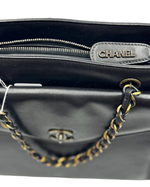 Chanel  Caviar CC Shopper Tote Black - Clairely Amazing