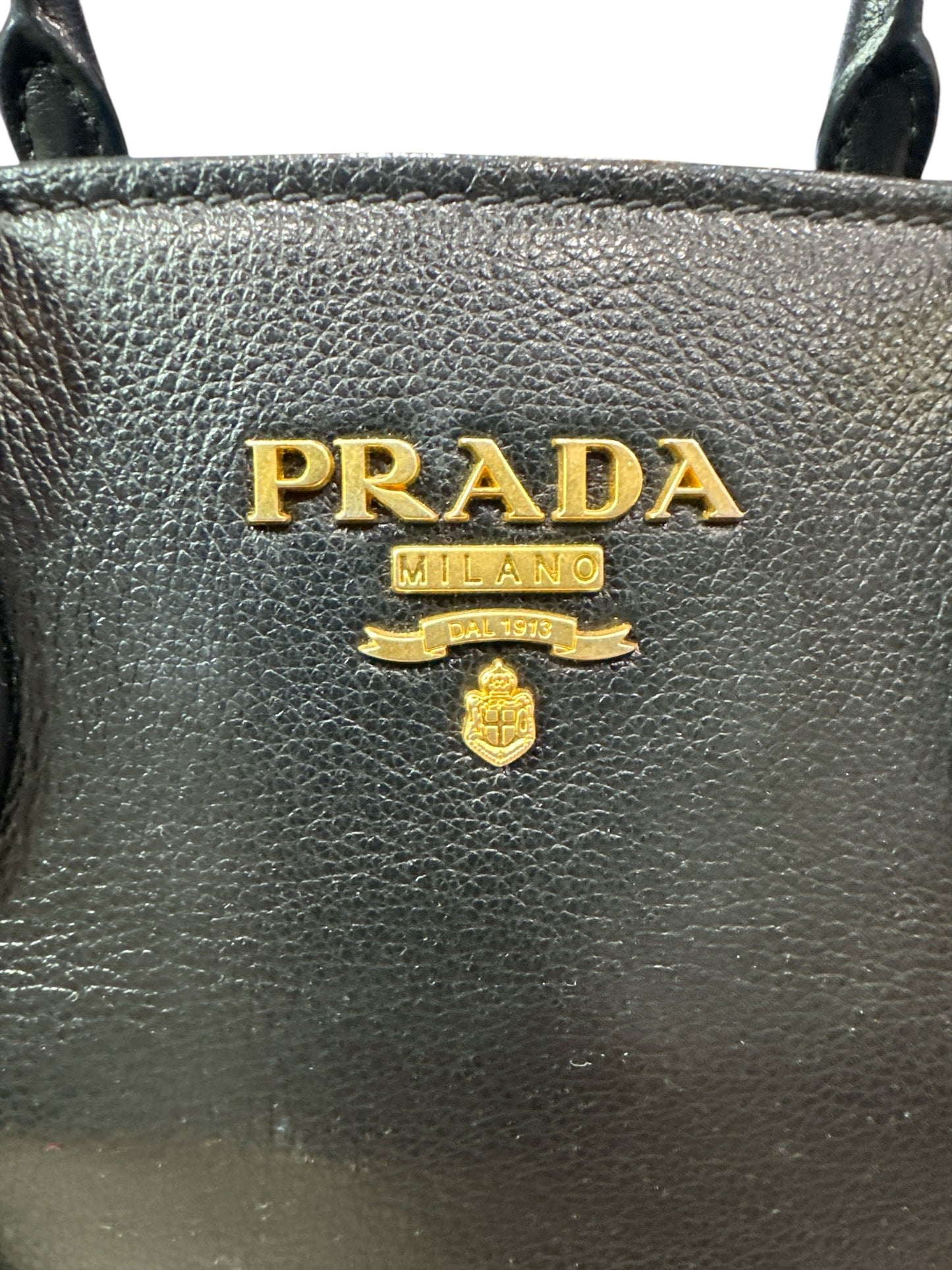Prada Black Saffiano Leather Small Top Handle Crossbody Bag - Clairely Amazing