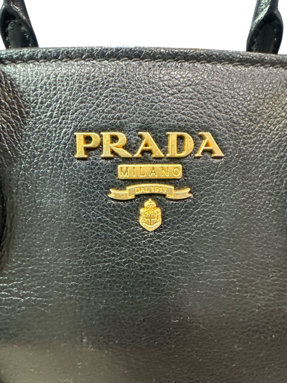 Prada Black Saffiano Leather Small Top Handle Crossbody Bag - Clairely Amazing