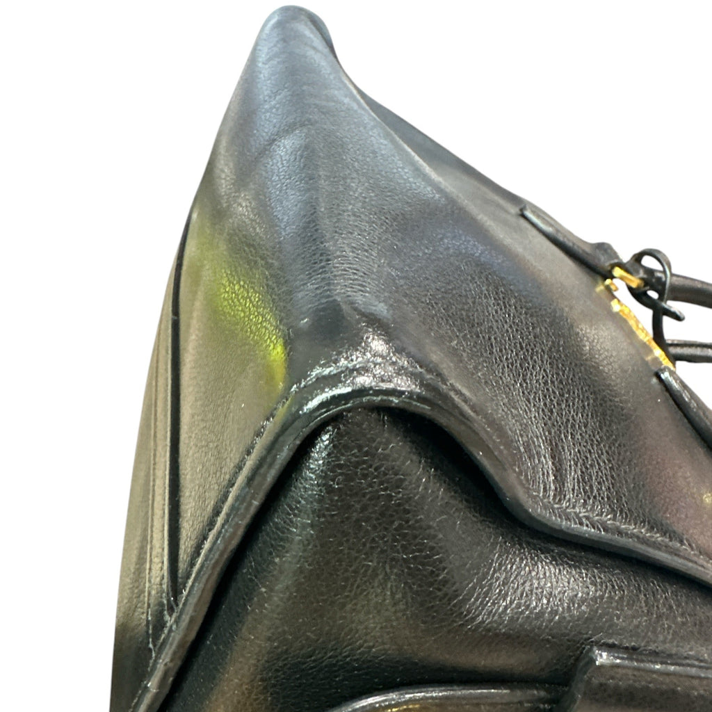 Prada Black Saffiano Leather Small Top Handle Crossbody Bag - Clairely Amazing