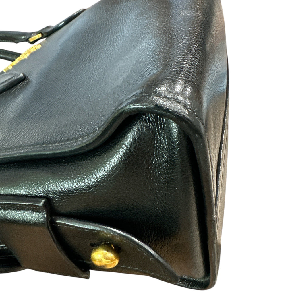 Prada Black Saffiano Leather Small Top Handle Crossbody Bag - Clairely Amazing
