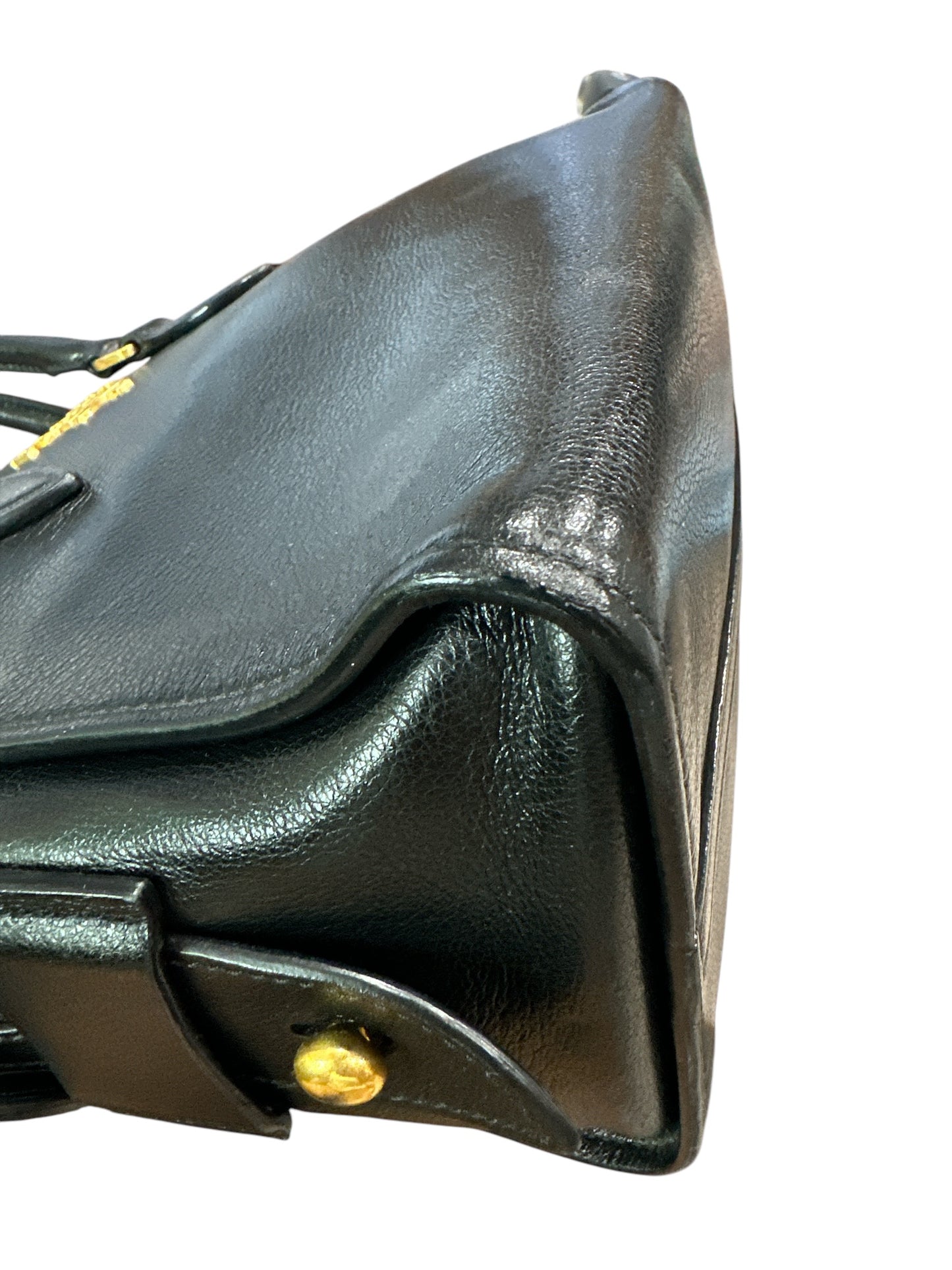 Prada Black Saffiano Leather Small Top Handle Crossbody Bag - Clairely Amazing