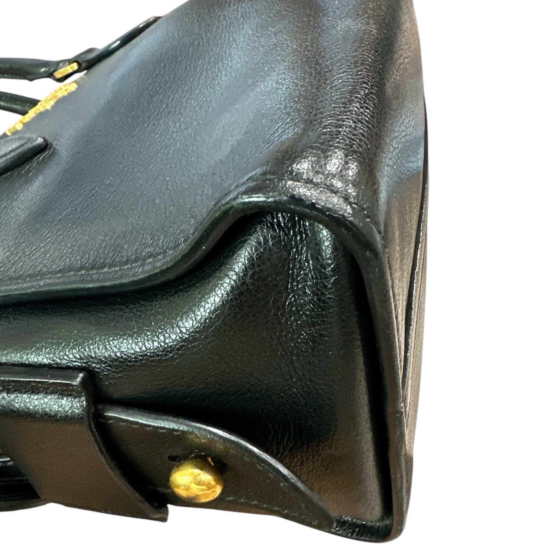 Prada Black Saffiano Leather Small Top Handle Crossbody Bag - Clairely Amazing