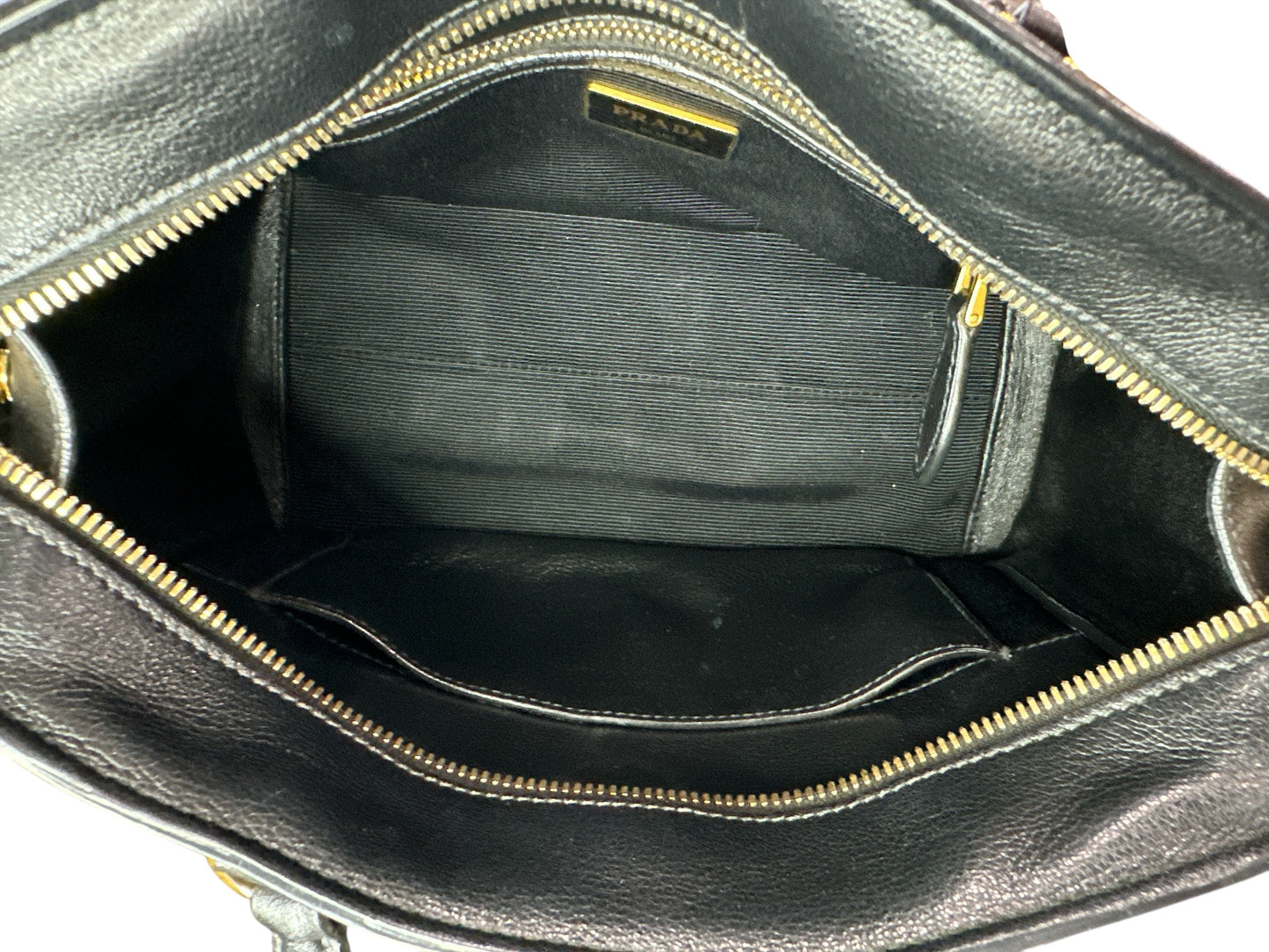 Prada Black Saffiano Leather Small Top Handle Crossbody Bag - Clairely Amazing