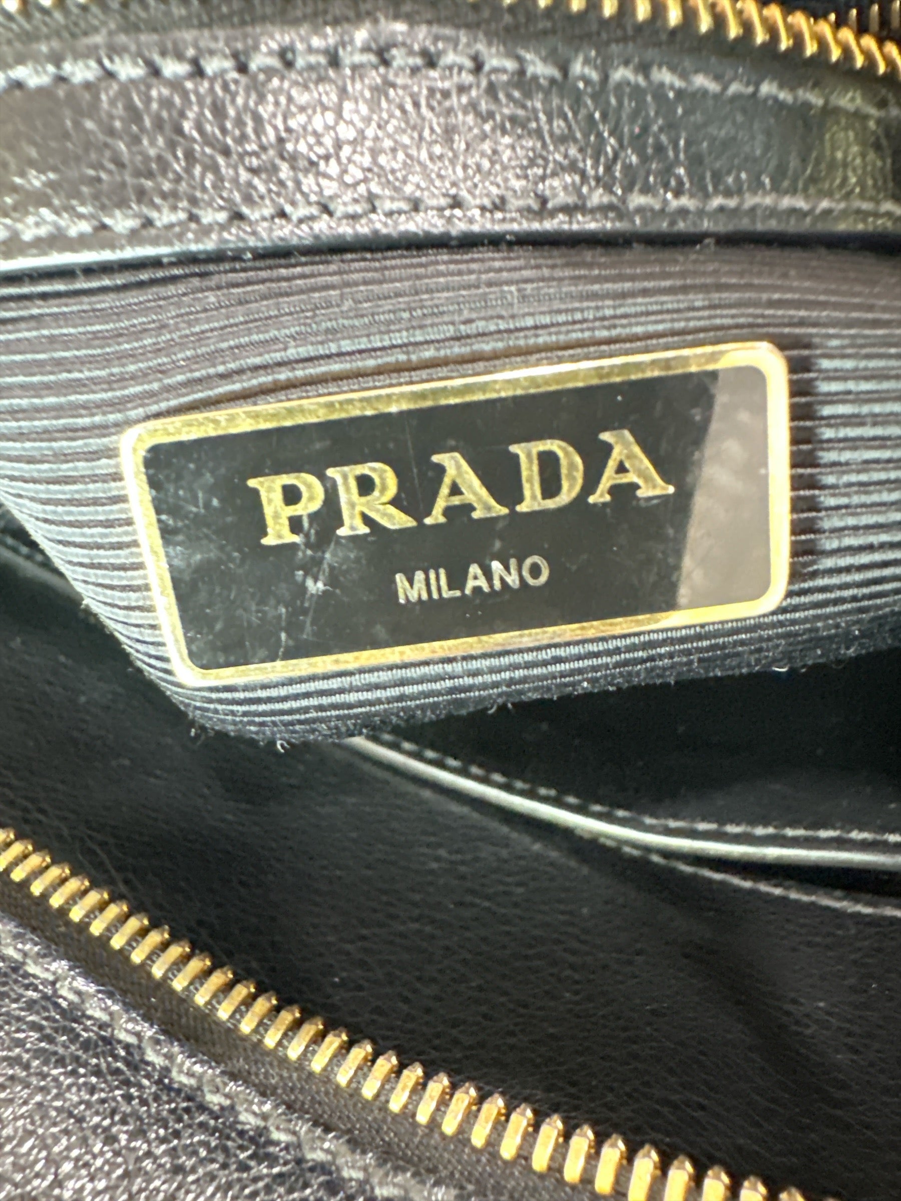 Prada Black Saffiano Leather Small Top Handle Crossbody Bag - Clairely Amazing