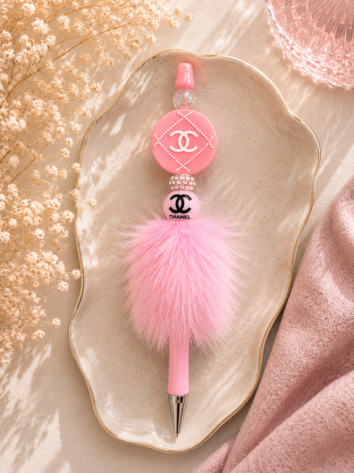 Fashion Designer-Inspired Feather Beaded Pen – Choose Your Style