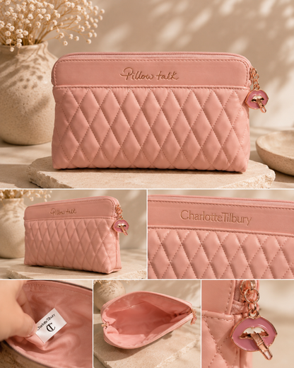Charlotte Tilbury Quilted Pouch Collection (2 Colors) | VIP GWP Edition Makeup Bag