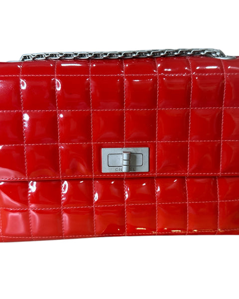 Chanel 2.55 Shoulder Bag in Red Patent Leather - Clairely Amazing