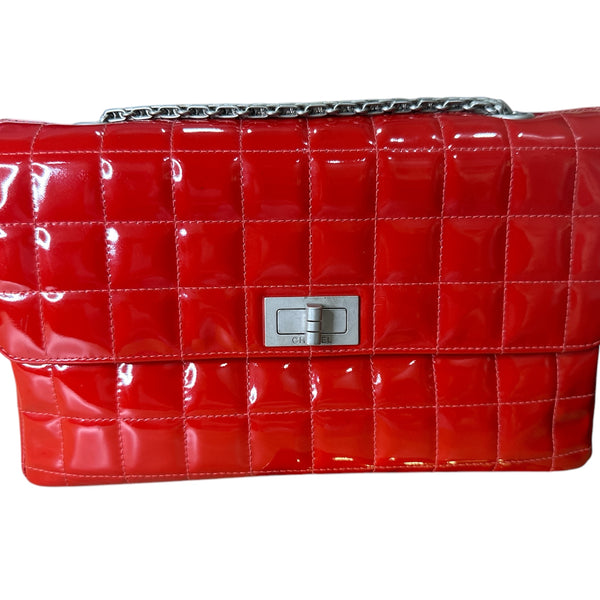 Chanel 2.55 Shoulder Bag in Red Patent Leather - Clairely Amazing