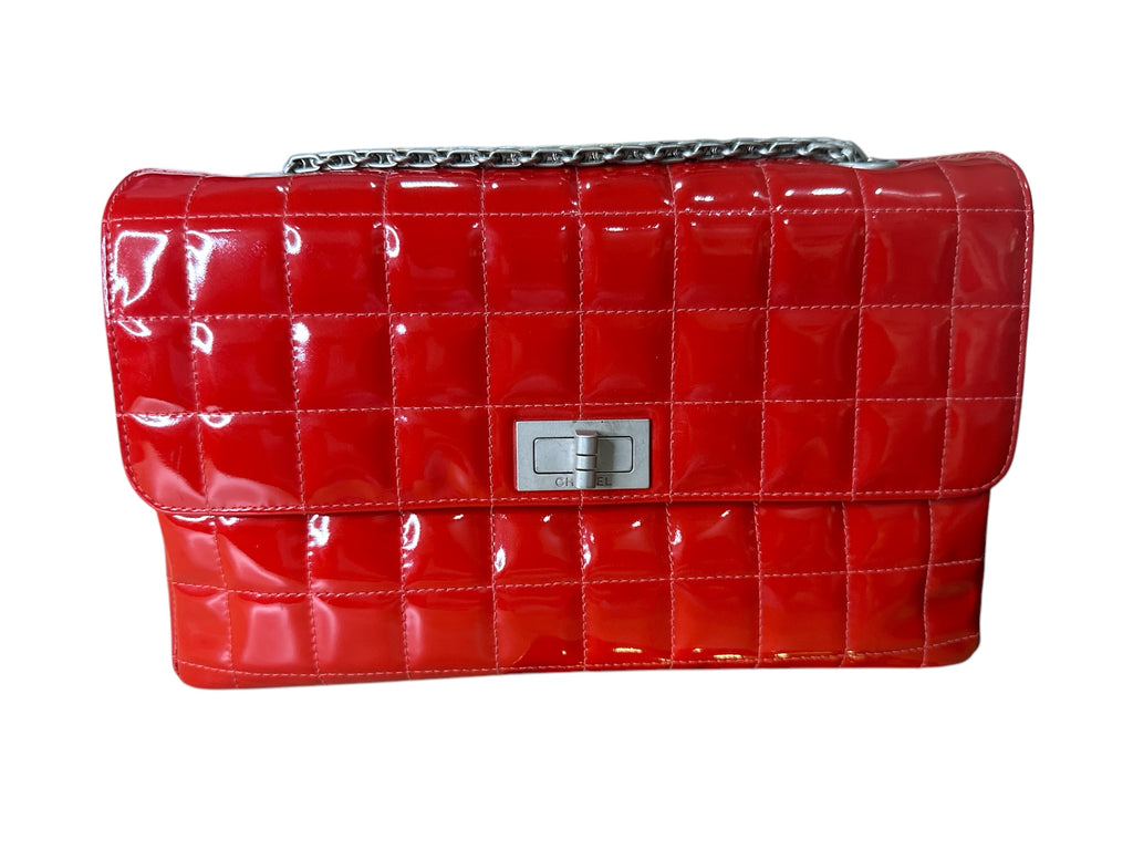 Chanel 2.55 Shoulder Bag in Red Patent Leather - Clairely Amazing