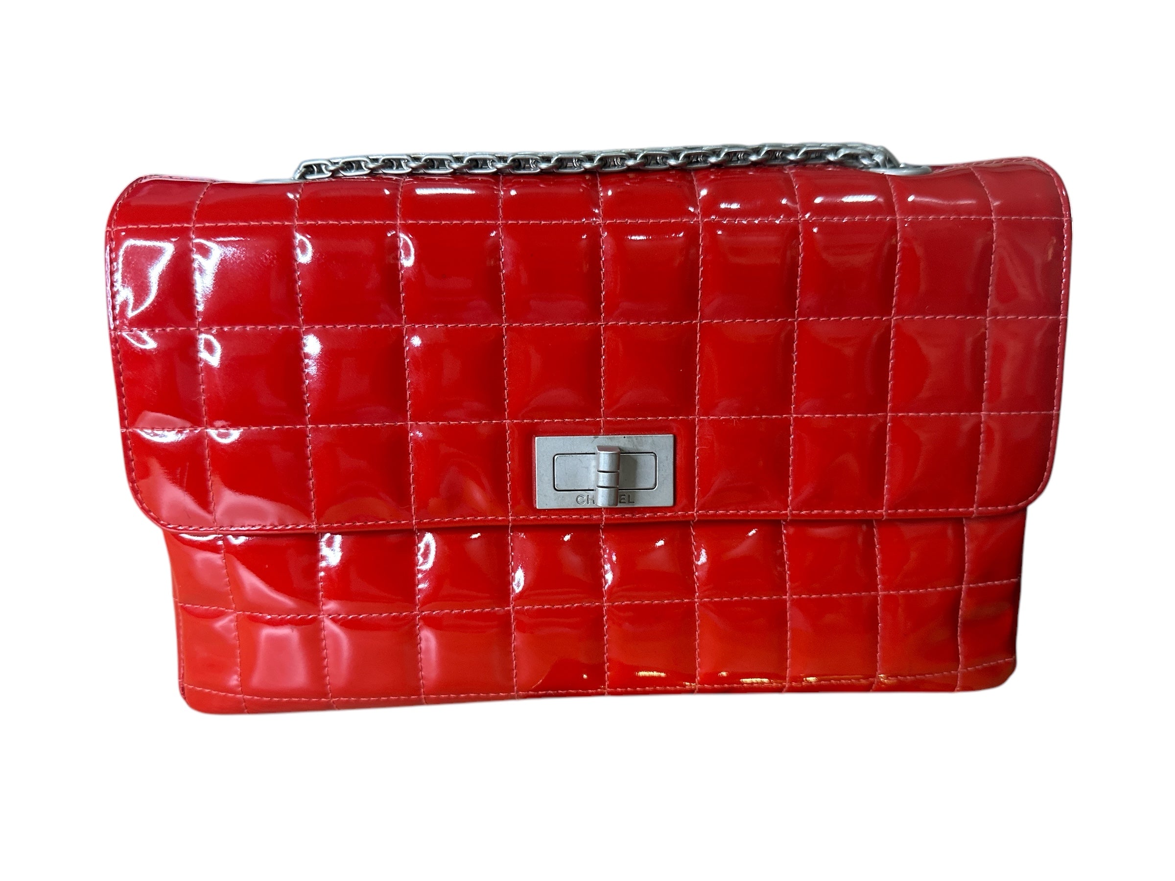 Chanel 2.55 Shoulder Bag in Red Patent Leather - Clairely Amazing