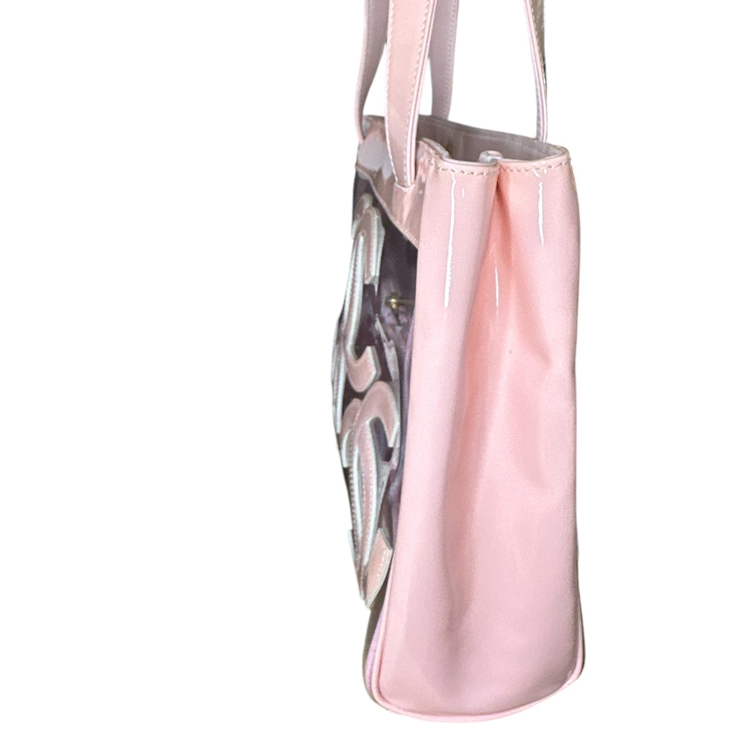 CHANEL 
Vinyl Patent CC Logo Beach Tote Pink - Clairely Amazing