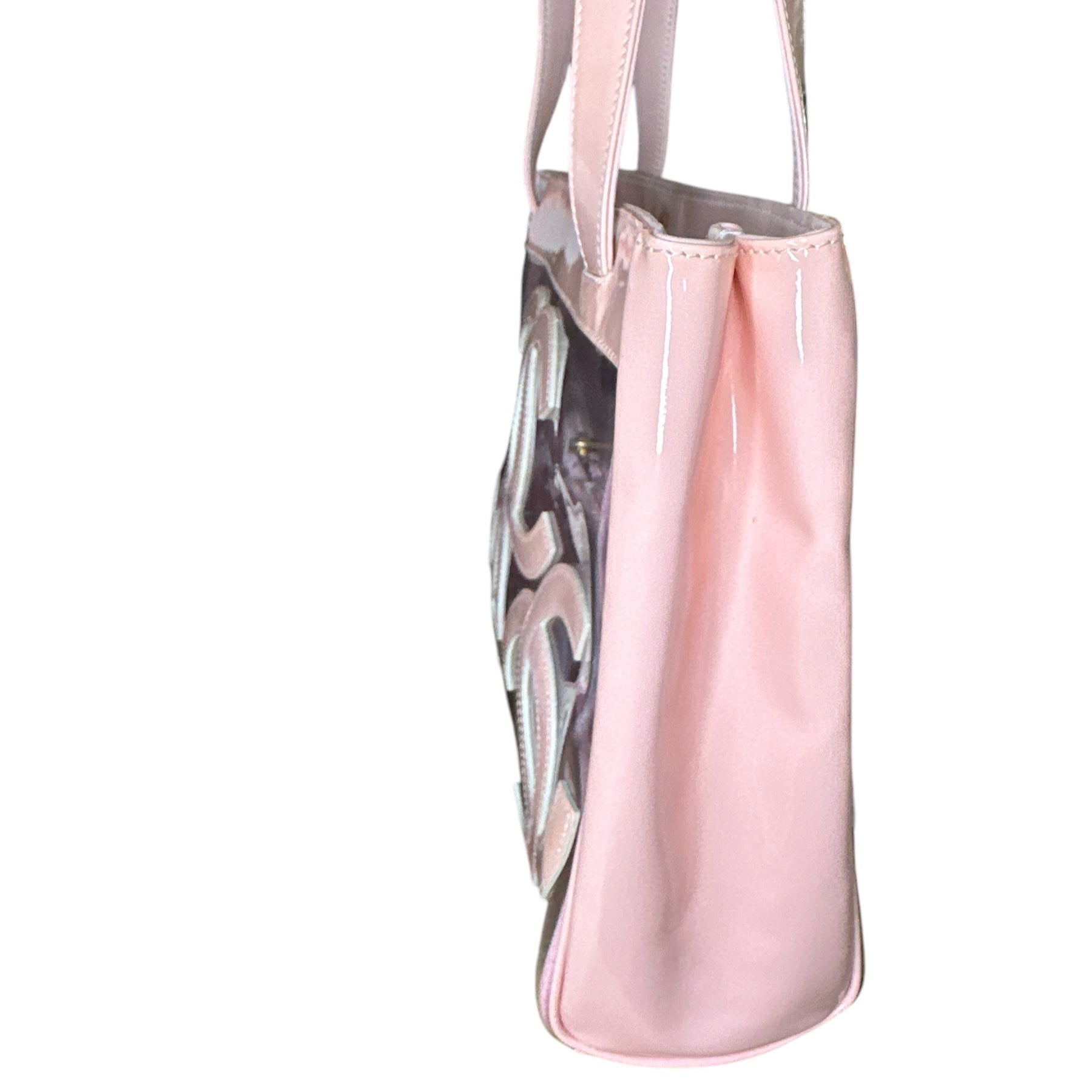 CHANEL 
Vinyl Patent CC Logo Beach Tote Pink - Clairely Amazing