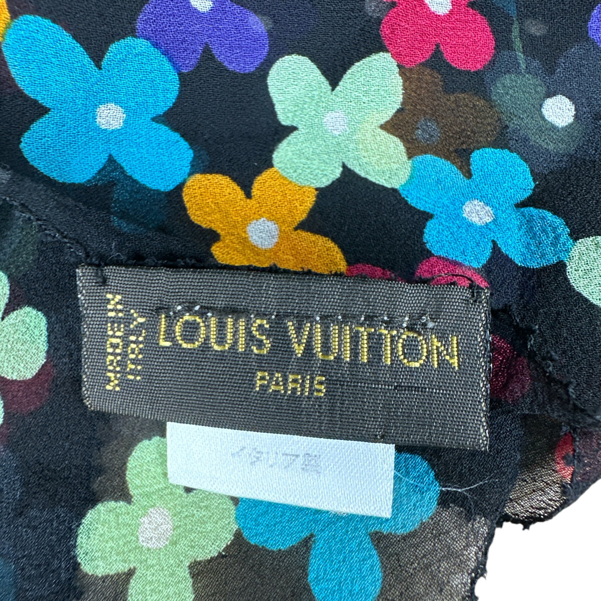 Louis Vuitton Silk Black Multicolor Scarf - Clairely Amazing