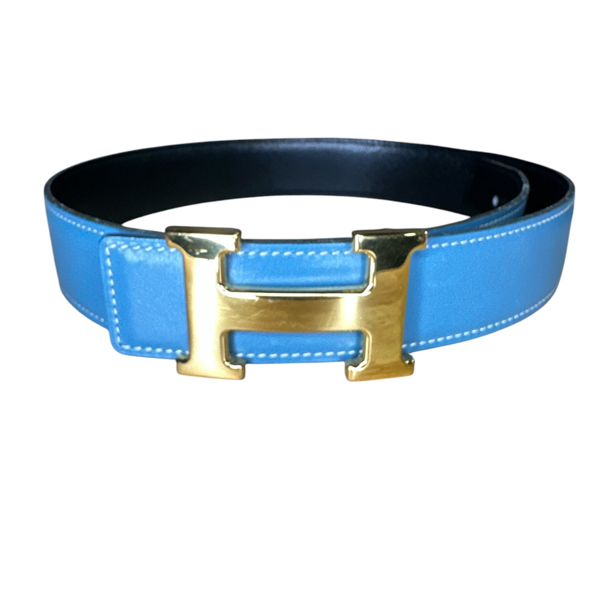 Hermes Blue Belt 65cm Full Set - Clairely Amazing