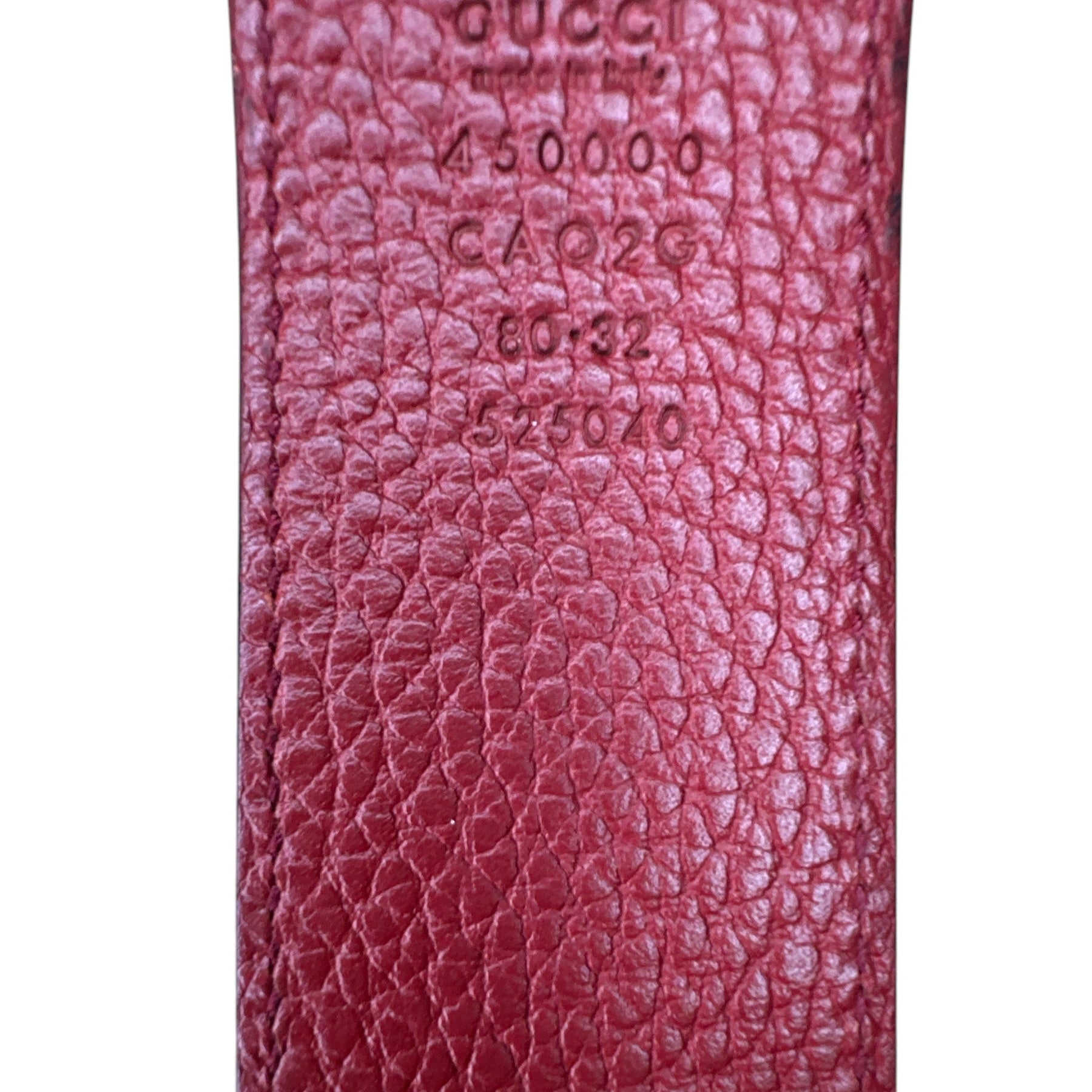 GUCCI Reversible Belt 80/32  Black Red Leather - Clairely Amazing