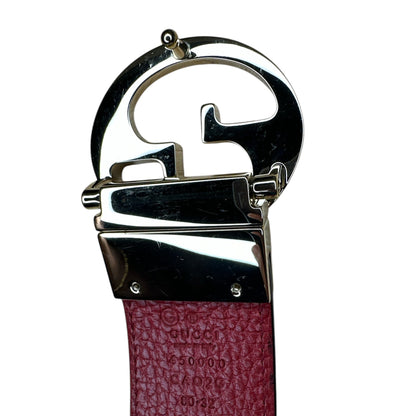 GUCCI Reversible Belt 80/32  Black Red Leather - Clairely Amazing