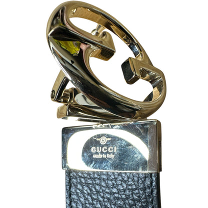 GUCCI Reversible Belt 80/32  Black Red Leather - Clairely Amazing