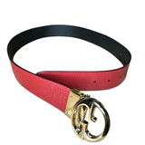 GUCCI Reversible Belt 80/32  Black Red Leather - Clairely Amazing