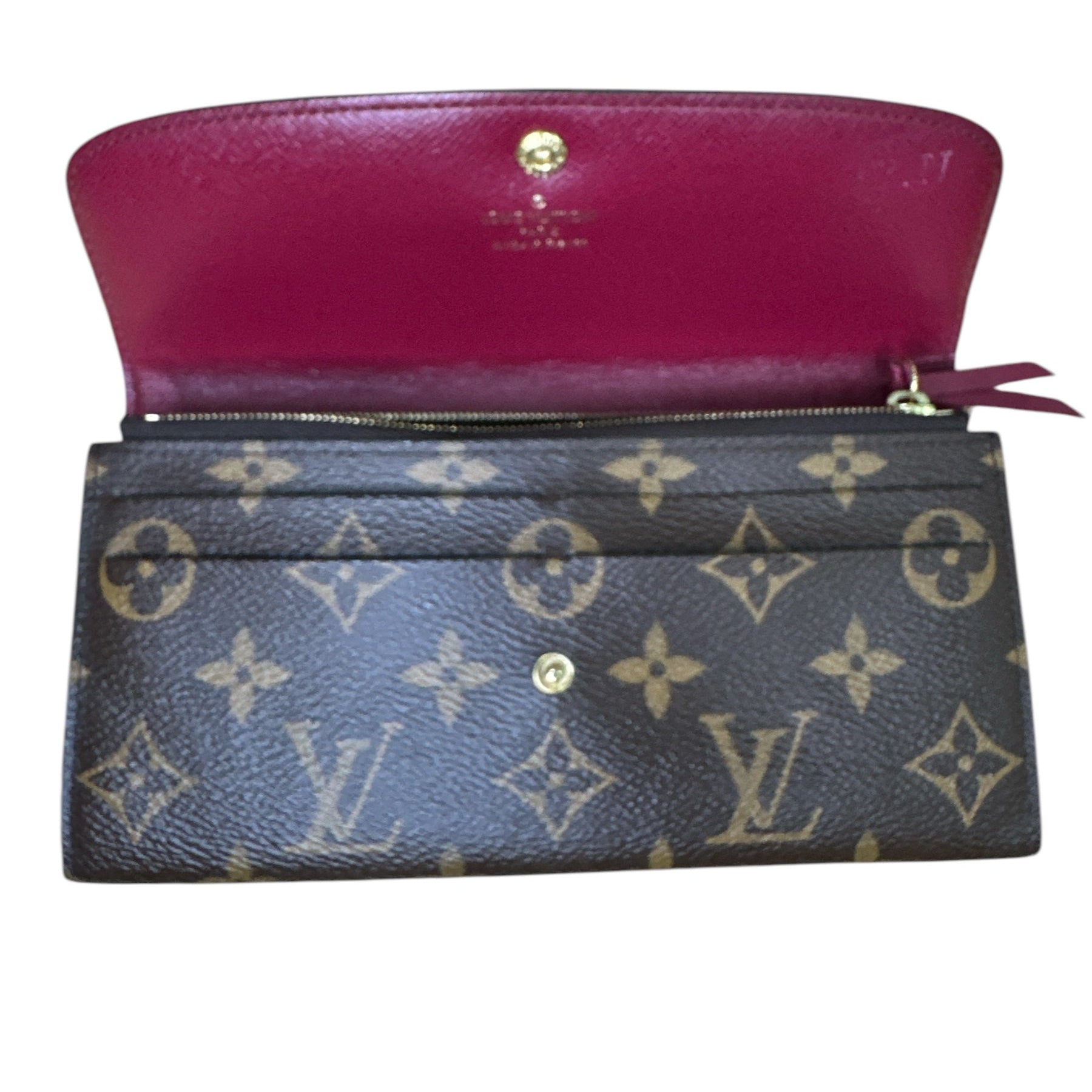 LOUIS VUITTON 
Monogram Emilie Wallet Fuchsia - Clairely Amazing