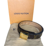 LOUIS VUITTON 
Monogram Ceinture Belt Gold Buckle - Clairely Amazing