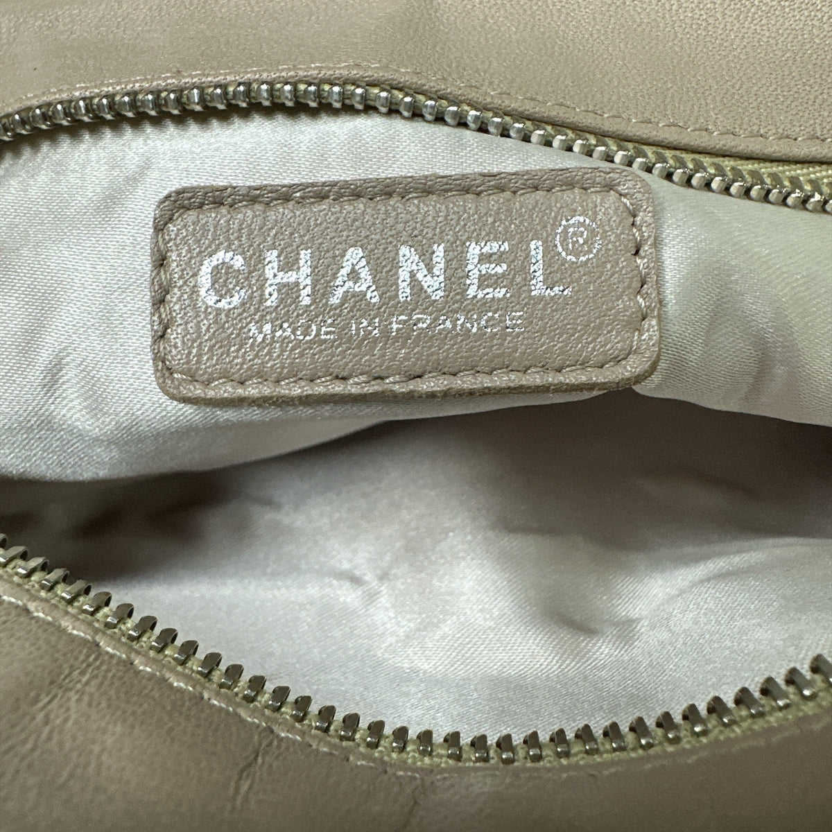 Chanel New Travel Line Nylon Jacquard Pouch Beige - Clairely Amazing