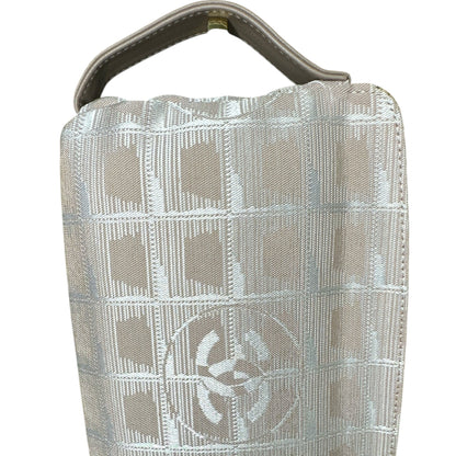 Chanel New Travel Line Nylon Jacquard Pouch Beige - Clairely Amazing