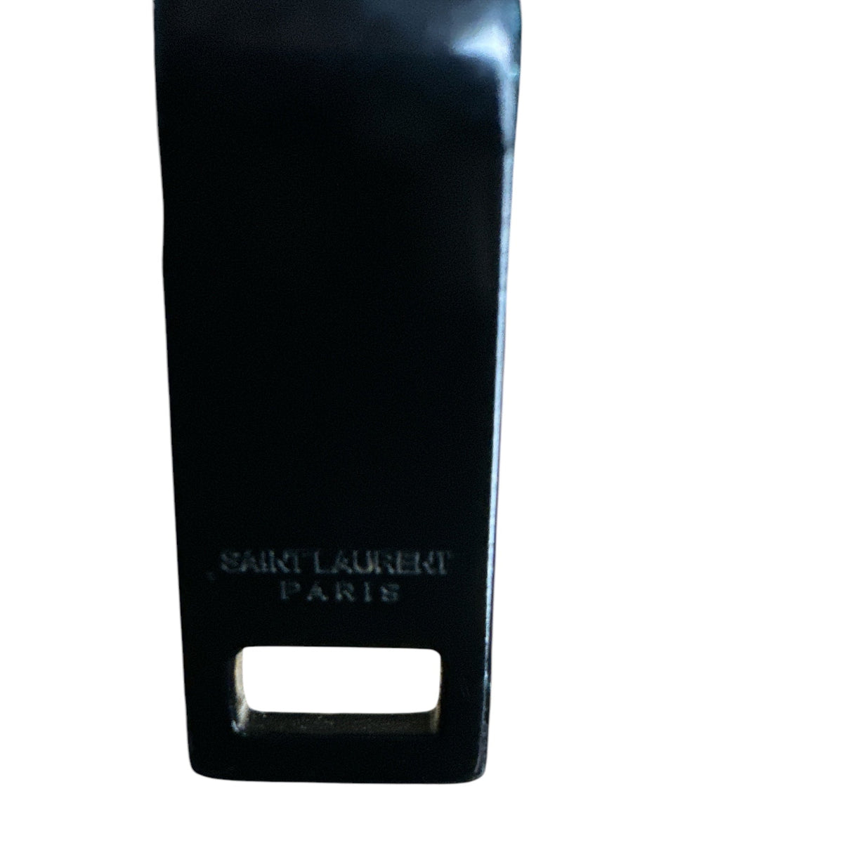 SAINT LAURENT 
Calfskin Crocodile Embossed Zip Mini Tablet Sleeve Black - Clairely Amazing