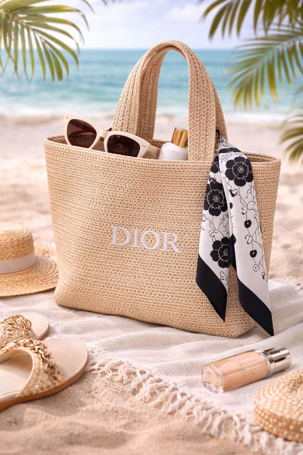 Luxury Straw Tote Bag – Summer Beach & Everyday Carry (GWP Item)