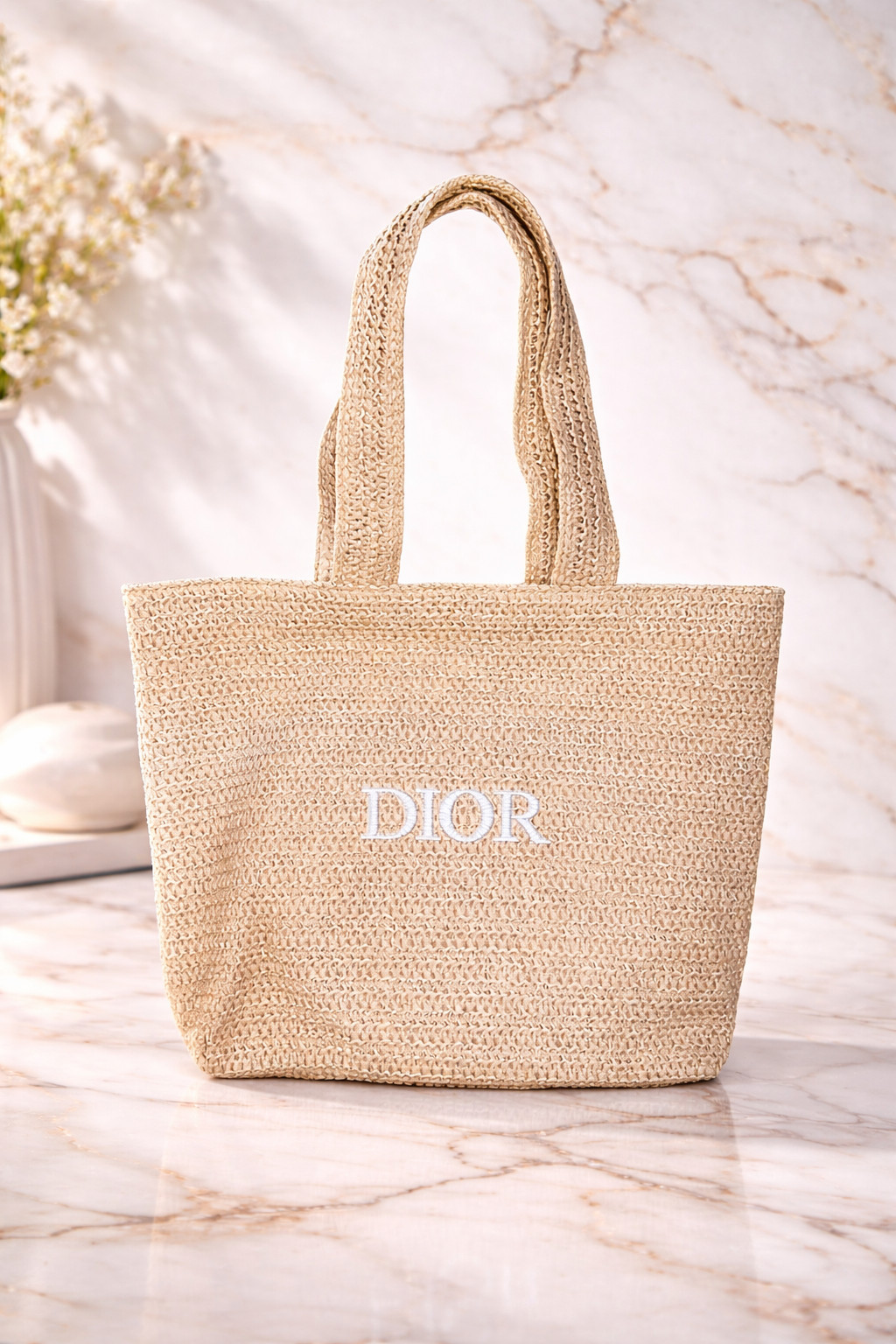 Luxury Straw Tote Bag – Summer Beach & Everyday Carry (GWP Item)