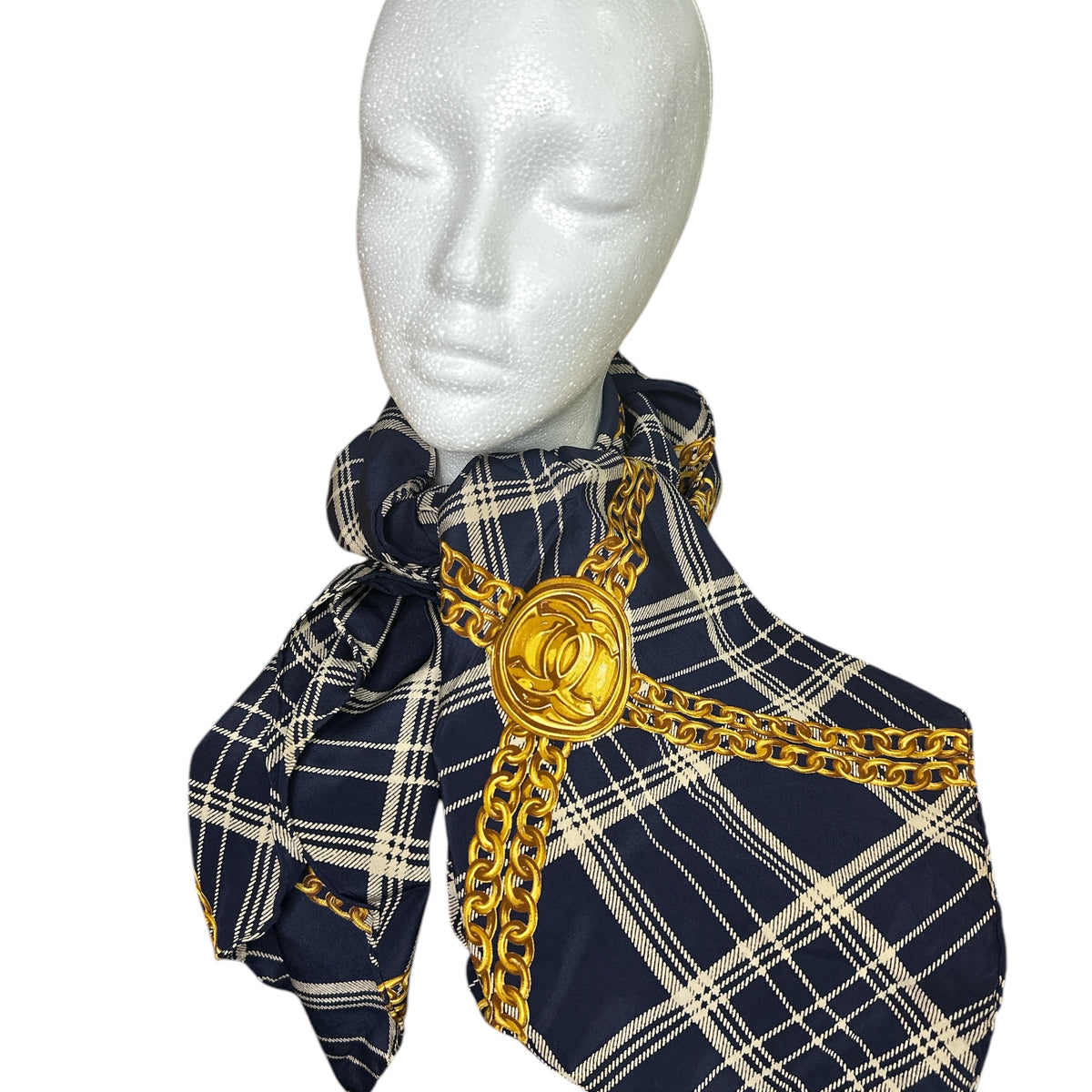 Chanel Navy Blue Scarf - Clairely Amazing