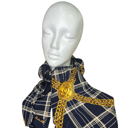 Chanel Navy Blue Scarf - Clairely Amazing