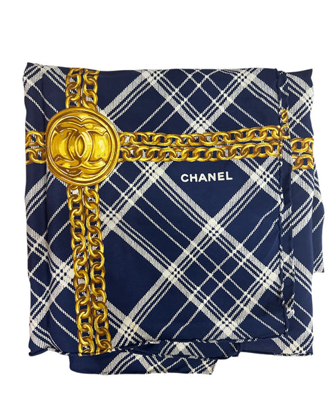 Chanel Navy Blue Scarf - Clairely Amazing