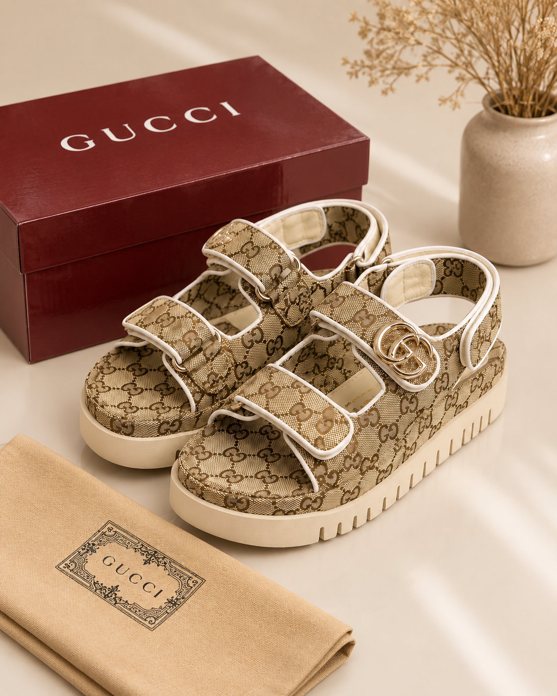 💎Premium Genuine Cowhide Leather Platform Sandals – High-End Fashion Edition