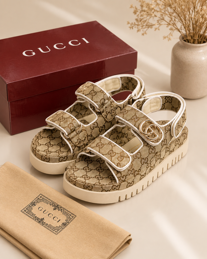 💎Premium Genuine Cowhide Leather Platform Sandals – High-End Fashion Edition