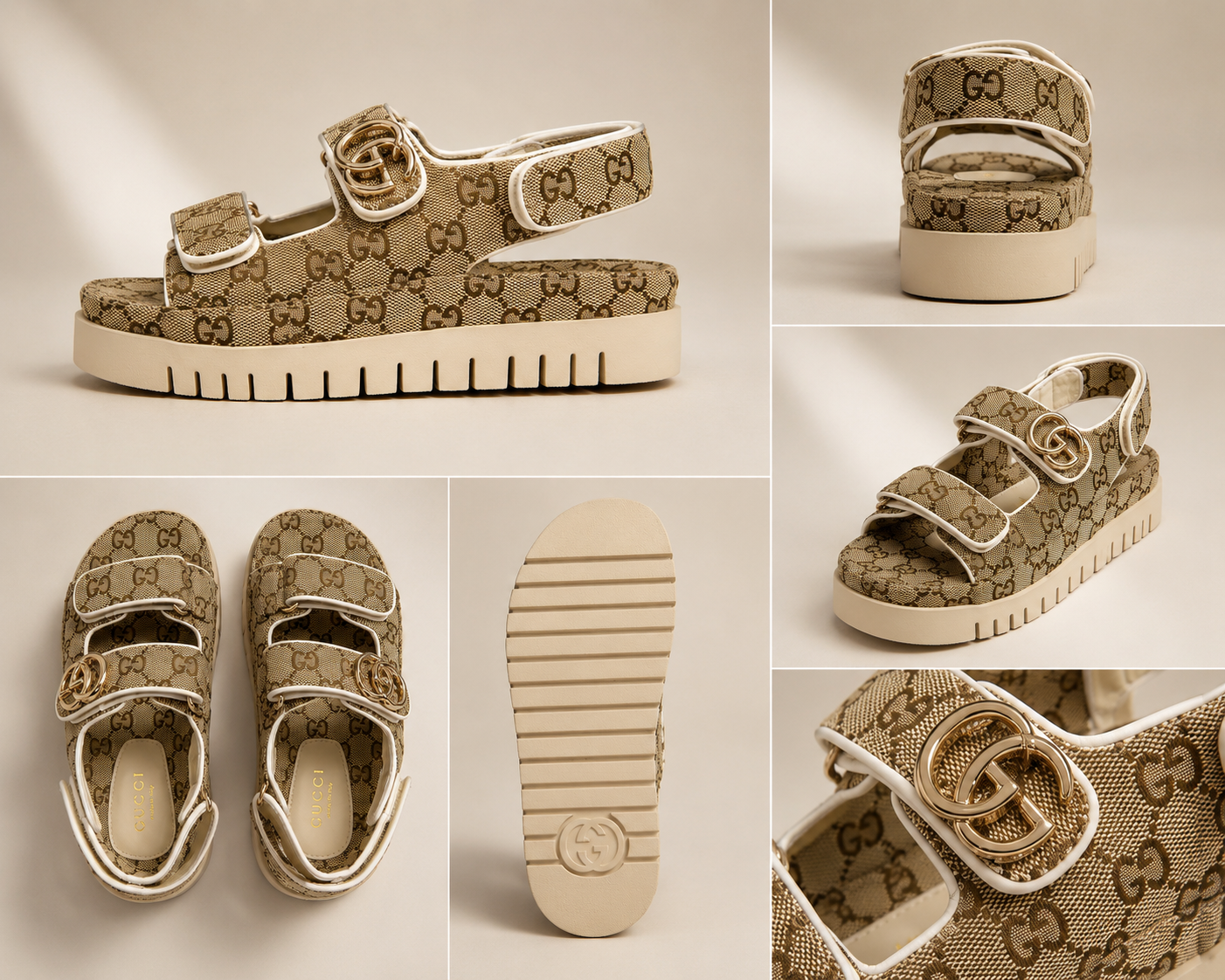 💎Premium Genuine Cowhide Leather Platform Sandals – High-End Fashion Edition