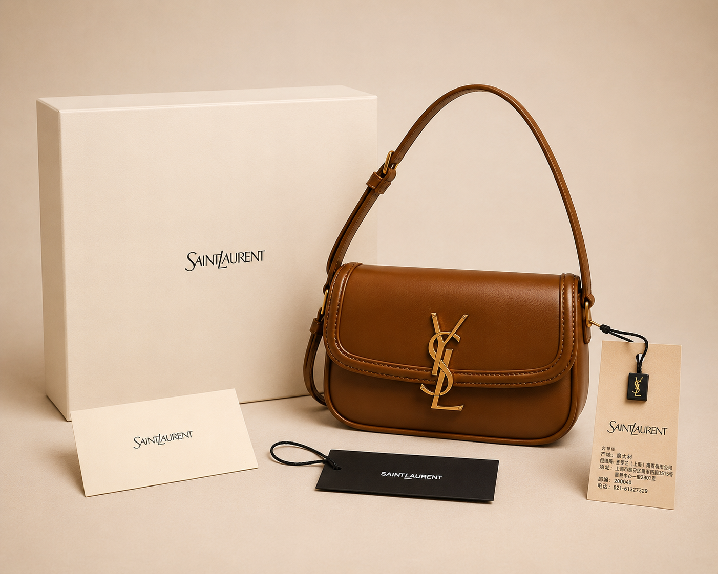💎 Premium Fashion Shoulder Bag – Caramel Brown