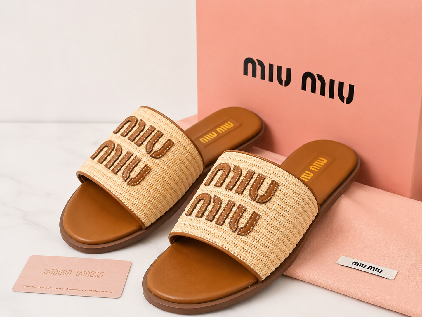 👑Raffia Fashion Slide Sandals with Box | Summer Resort Slides