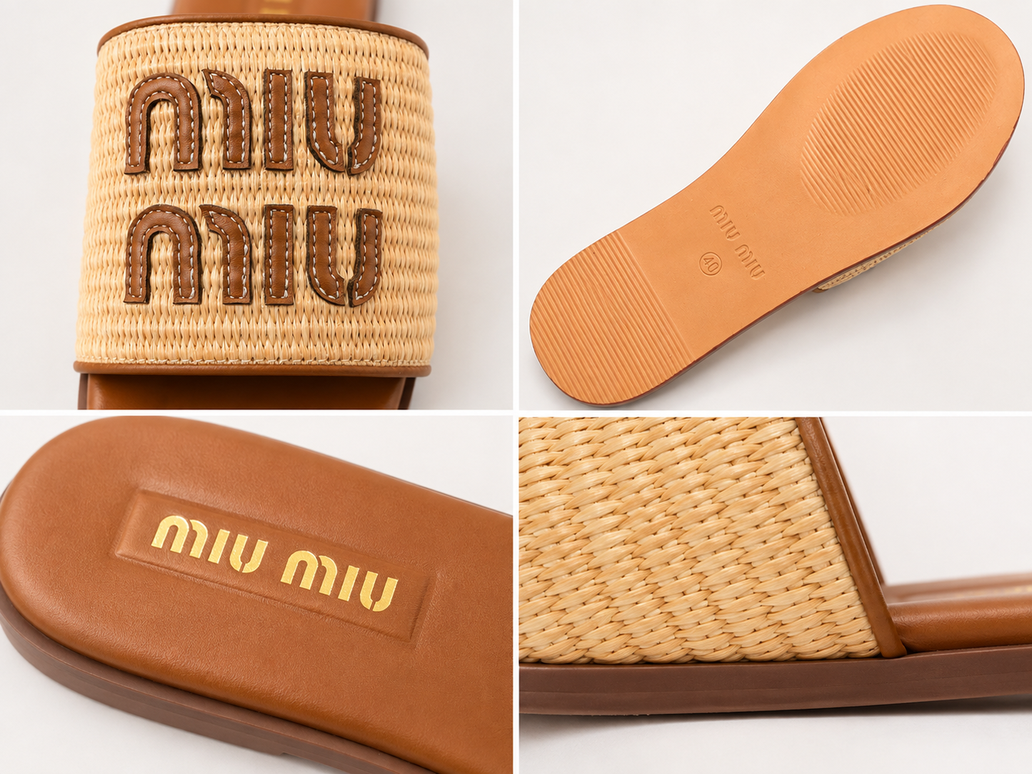 👑Raffia Fashion Slide Sandals with Box | Summer Resort Slides