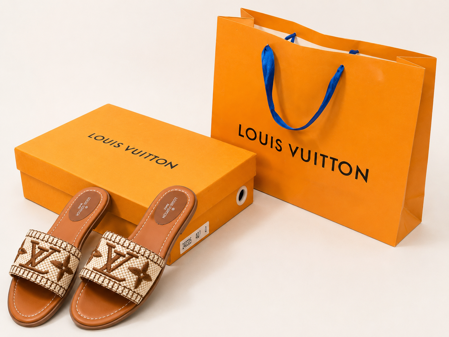 👑Raffia Fashion Slide Sandals with Box | Summer Resort Slides