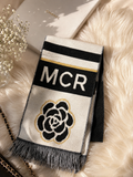 ✨ Chanel GWP Knit Fringe Scarf – Black, Ivory & Gold Edition ✨