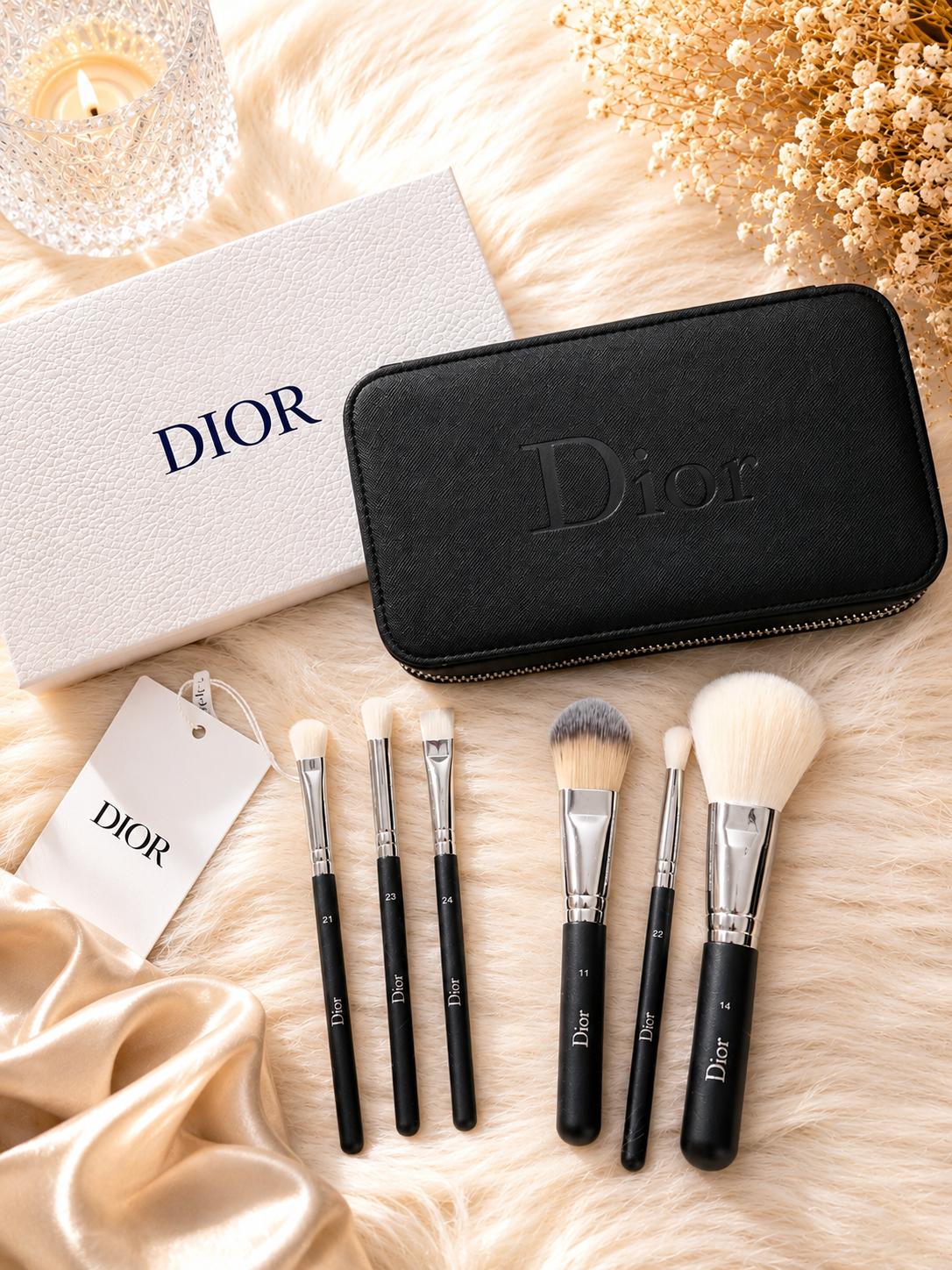 Dior Beauty Brush Set with Travel Case – Limited GWP Edition