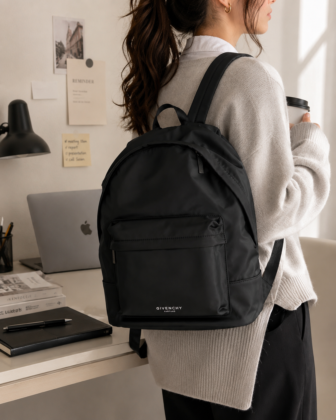 Givenchy Parfums Black Nylon Backpack – GWP / VIP Promotional Item ✨