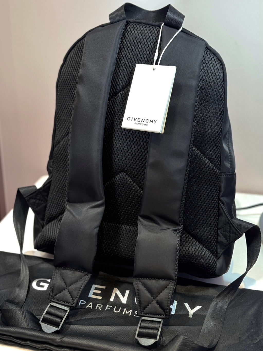 Givenchy Parfums Black Nylon Backpack – GWP / VIP Promotional Item ✨