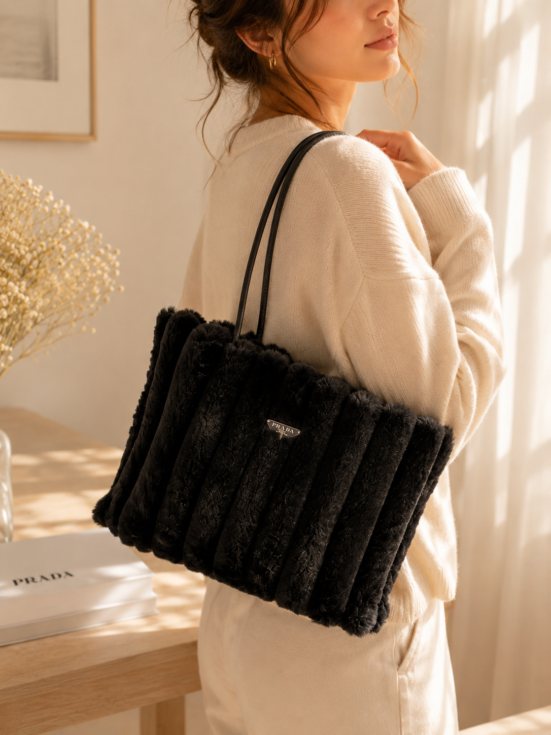 Faux Fur Tote Bag – GWP Edition ✨