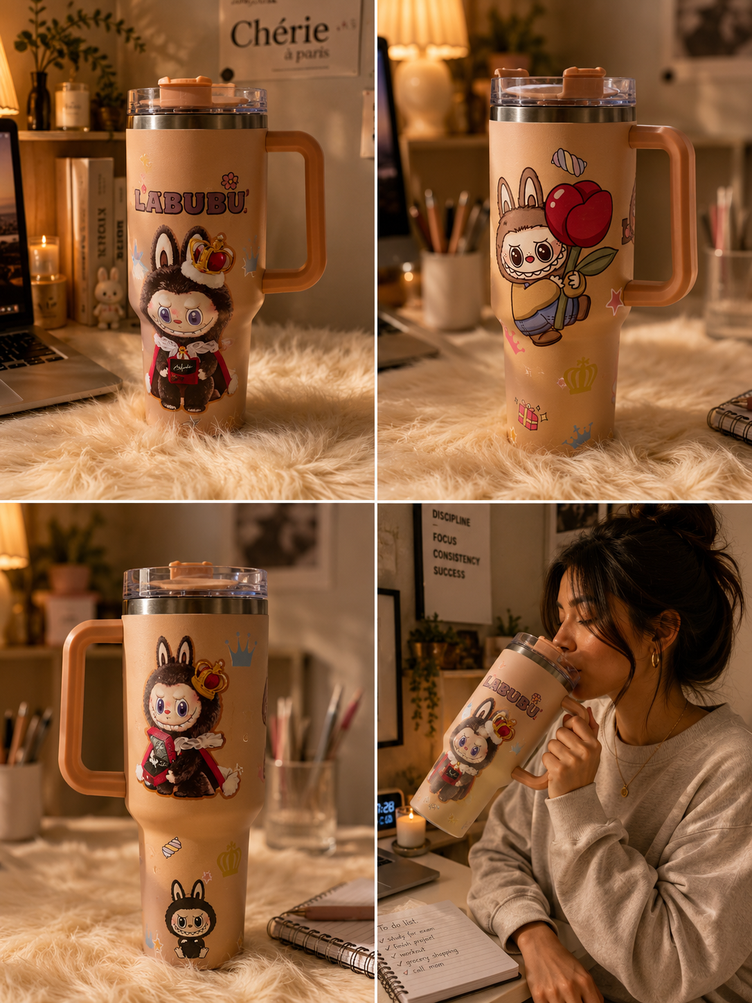 Character tumbler 40oz - Cream