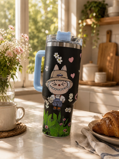 Tumbler 40oz - Black/Blue