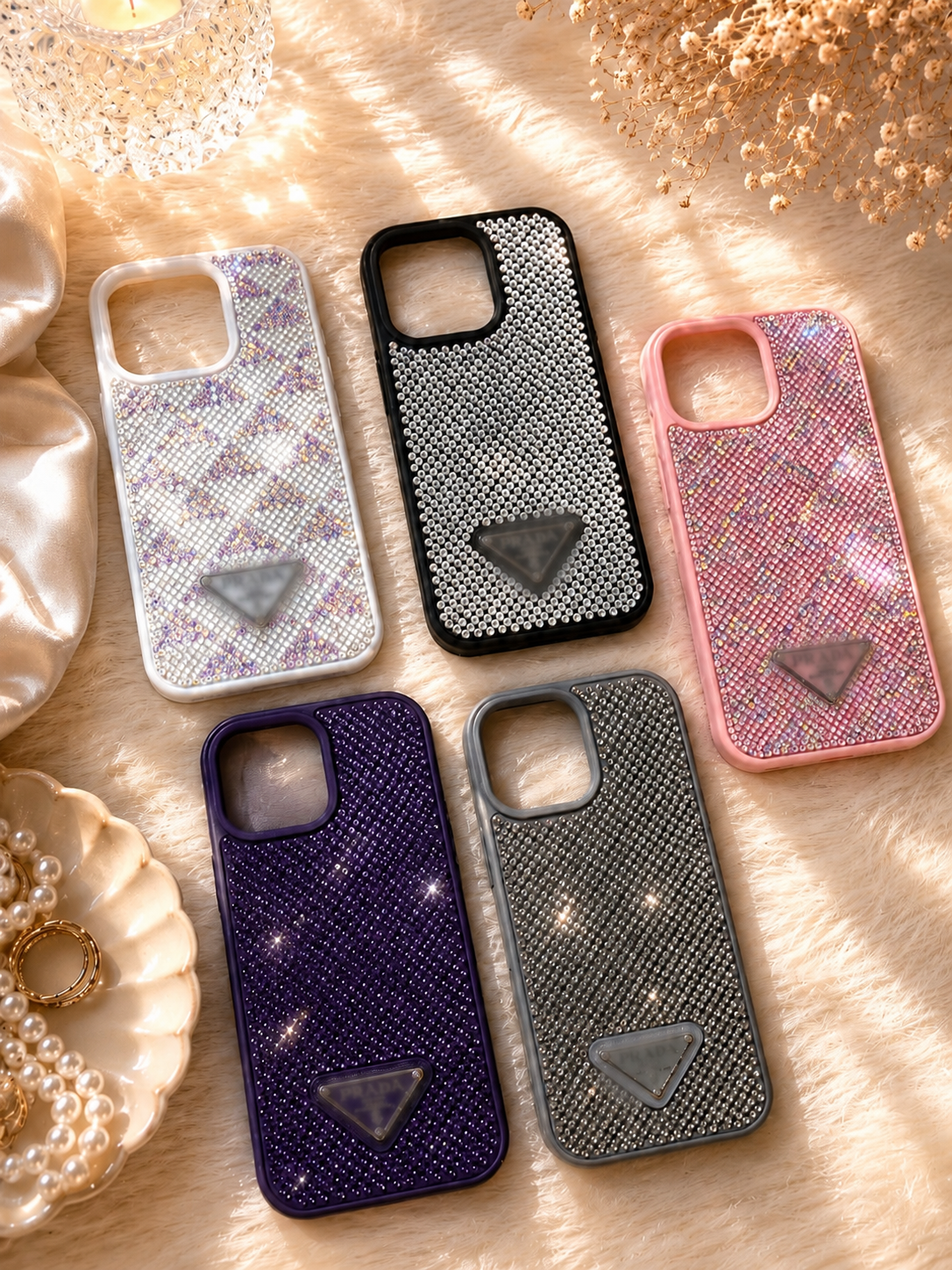 Luxury Rhinestone Phone Case – Compatible with iPhone 15 Series ✨📱