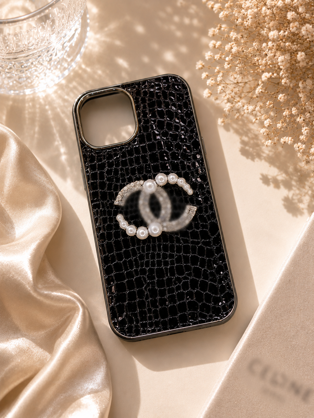 Luxe Quilted & Pearl Glam Phone Cases