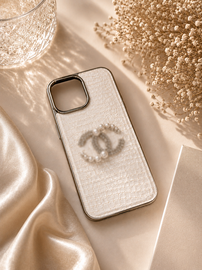 Luxe Quilted & Pearl Glam Phone Cases